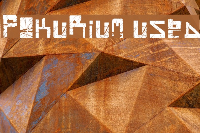 Pokurium Used Font examples