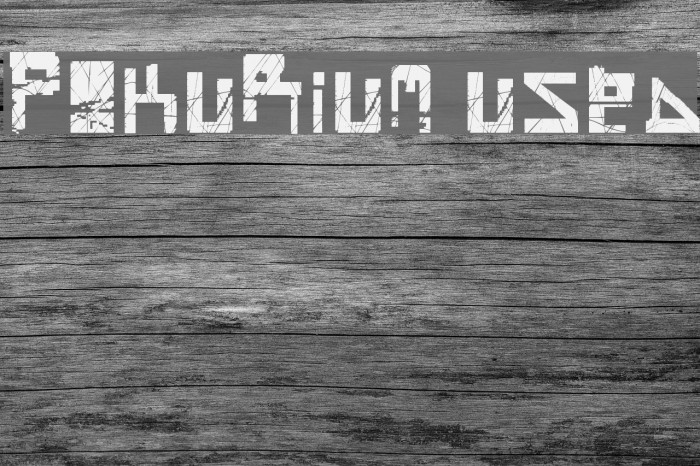 Pokurium Used Font examples