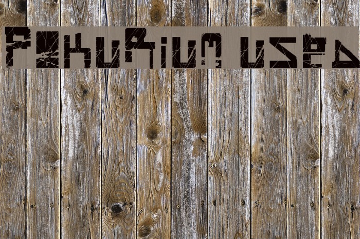 Pokurium Used Font examples