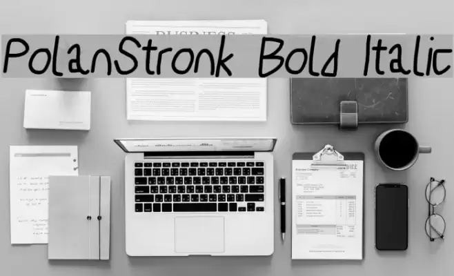 PolanStronk Bold Italic Font examples