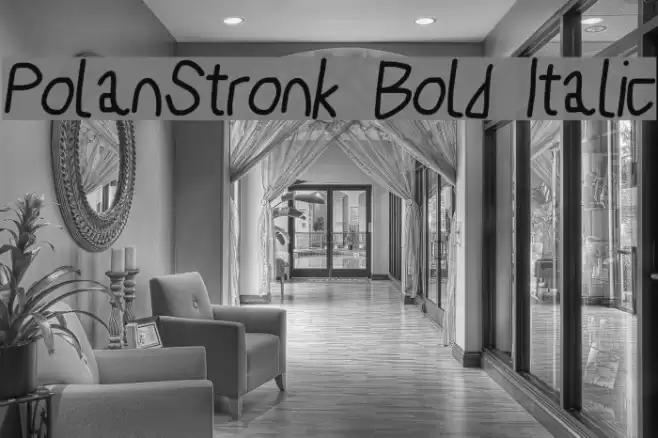 PolanStronk Bold Italic Font examples