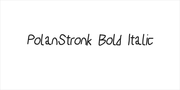 PolanStronk Bold Italic Logo