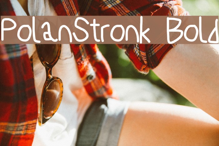 PolanStronk Bold Font examples