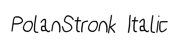 PolanStronk Italic  les polices de caractères gratuit tlcharger
