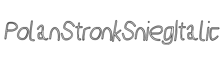 PolanStronk Snieg Italic  Free Fonts Download