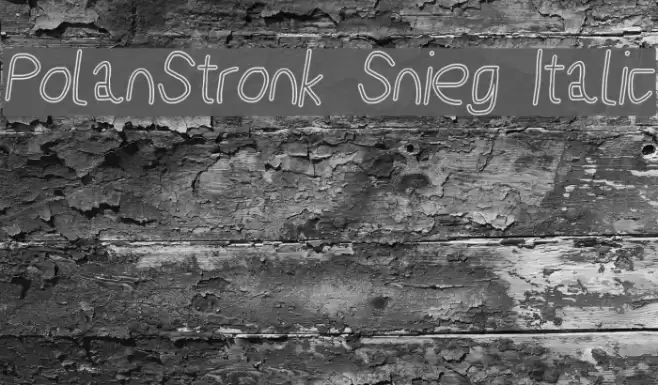 PolanStronk Snieg Italic Font examples