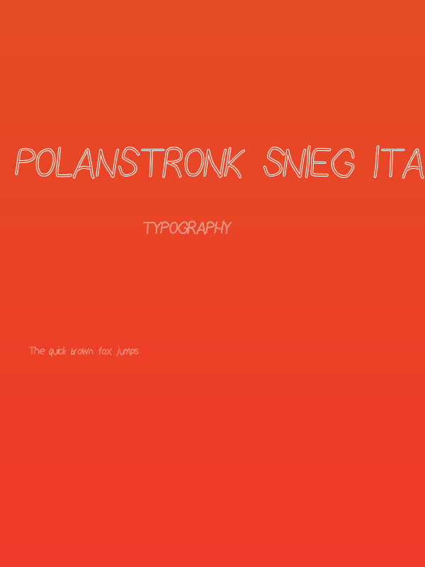 PolanStronk Snieg Italic Poster