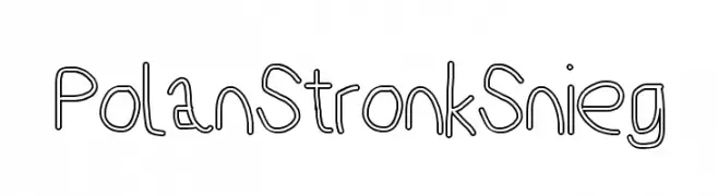 PolanStronk Snieg  Frei Schriftart Herunterladen