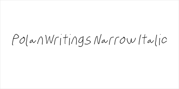 PolanWritings Narrow Italic Logo