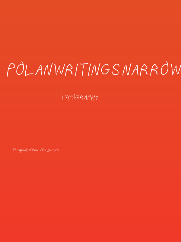 PolanWritings Narrow Italic Poster