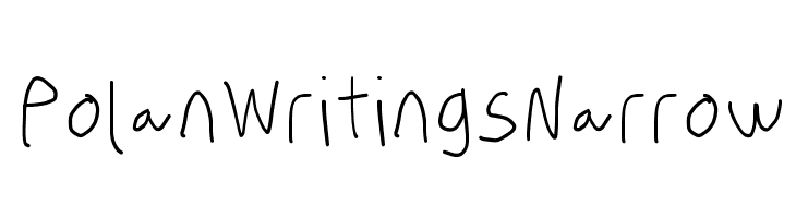 PolanWritings Narrow  Free Fonts Download