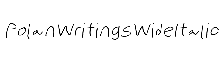 PolanWritings Wide Italic  Fuentes Gratis Descargar