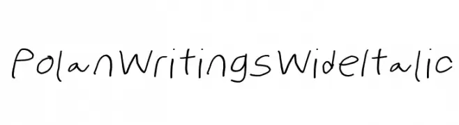 PolanWritings Wide Italic  Frei Schriftart Herunterladen