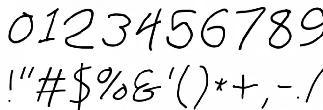 PolanWritings Wide Italic Font OTHER CHARS