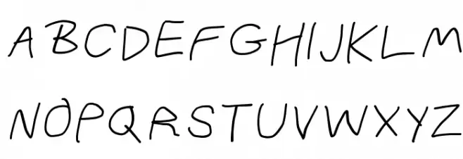 PolanWritings Wide Italic फ़ॉन्ट अपरकेस