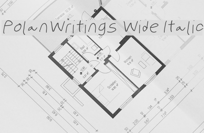 PolanWritings Wide Italic Font examples