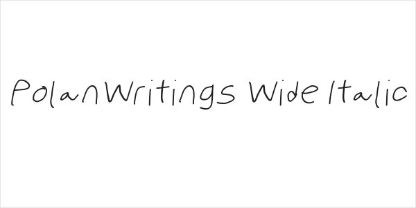 PolanWritings Wide Italic Logo