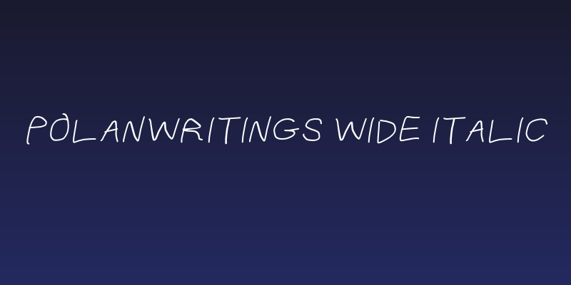PolanWritings Wide Italic Social Header
