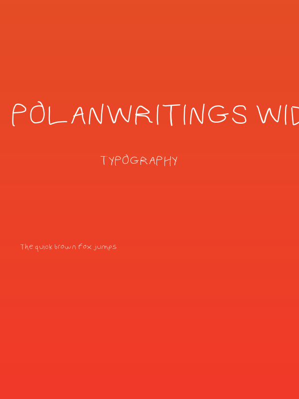 PolanWritings Wide Poster