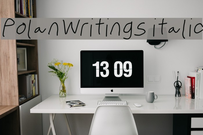 PolanWritings italic Font examples