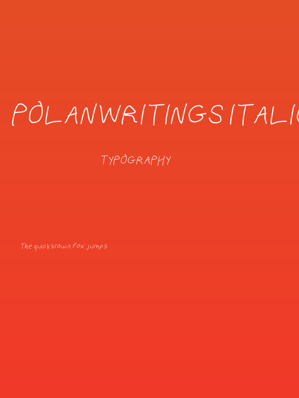 PolanWritings italic Poster