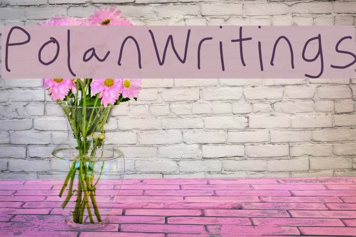 PolanWritings Font examples