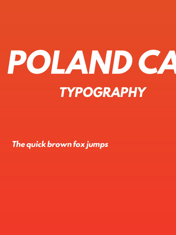 Poland Can Into Big Writings Italic Poster