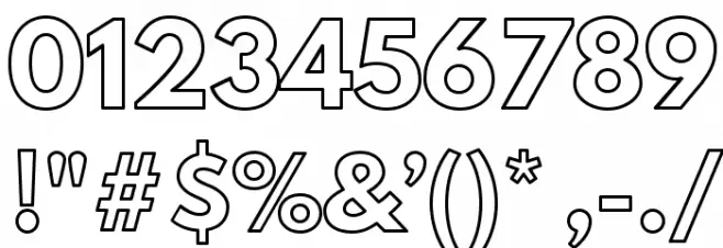 Poland Can Into Big Writings Outline Font OTHER CHARS