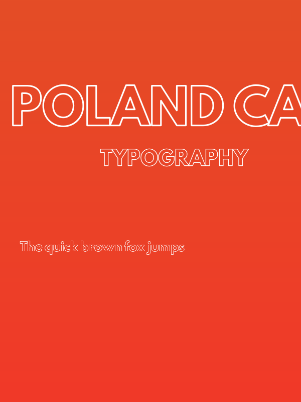 Poland Can Into Big Writings Outline Poster