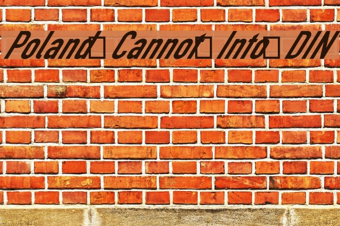 Poland Cannot Into DIN لخطوط تنزيل examples