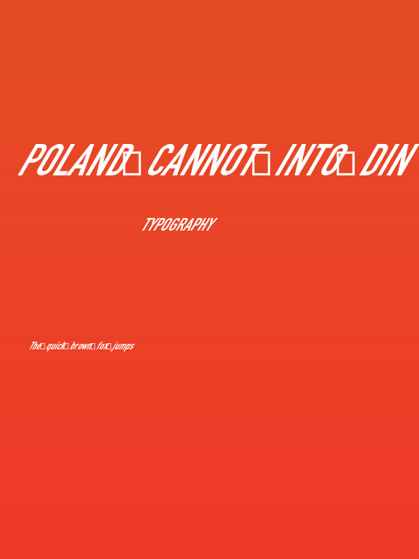 Poland Cannot Into DIN Poster