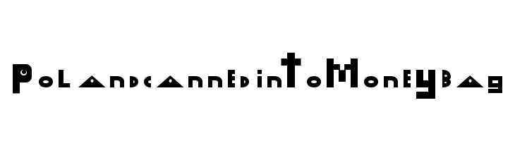 Poland canned into Money bag  font caratteri gratis