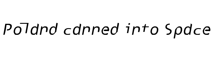 Poland canned into Space  font caratteri gratis