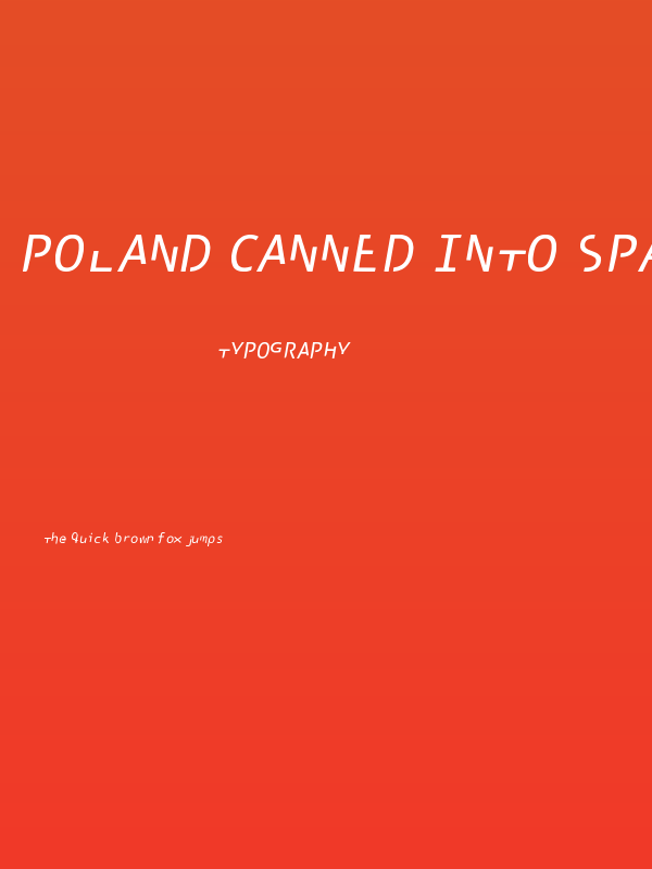 Poland canned into Space Poster