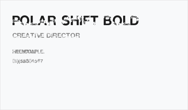 Polar Shift Bold Business Card