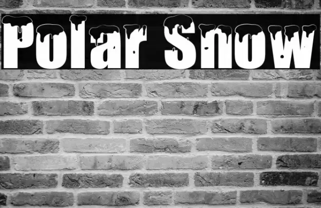 Polar Snow Font examples