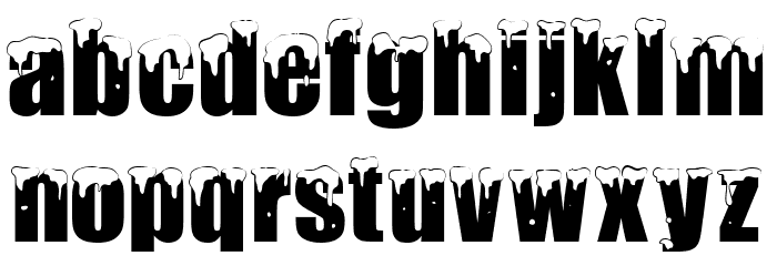 Polar Snow Font LOWERCASE