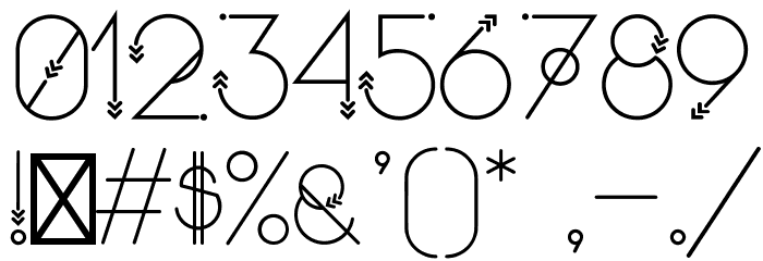 Polar Vertex Font OTHER CHARS