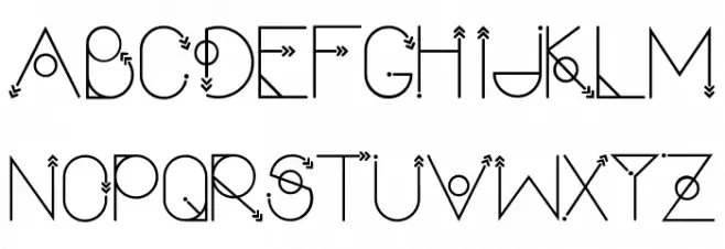 Polar Vertex フォント 大文字