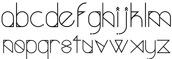 Polar Vertex Font LOWERCASE