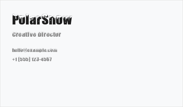 PolarSnow Business Card