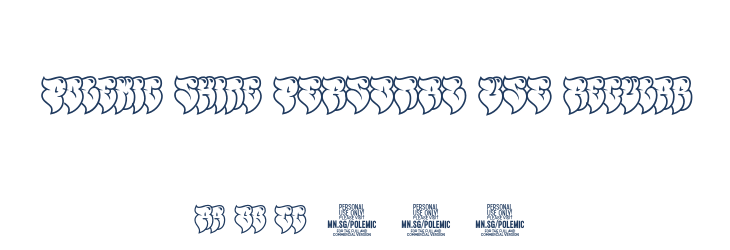 Polemic Shine PERSONAL USE Regular Font Preview