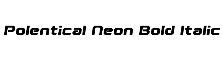 Polentical Neon Bold Italic  フリーフォントのダウンロード