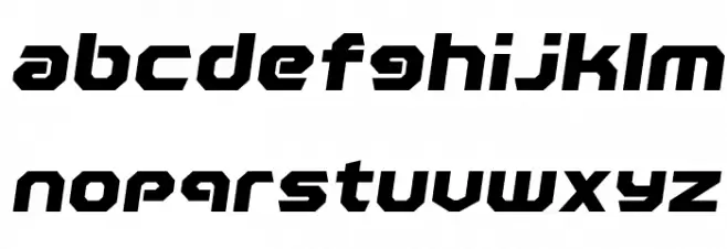 Polentical Neon Bold Italic Caratteri MINUSCOLO
