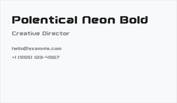 Polentical Neon Bold Business Card
