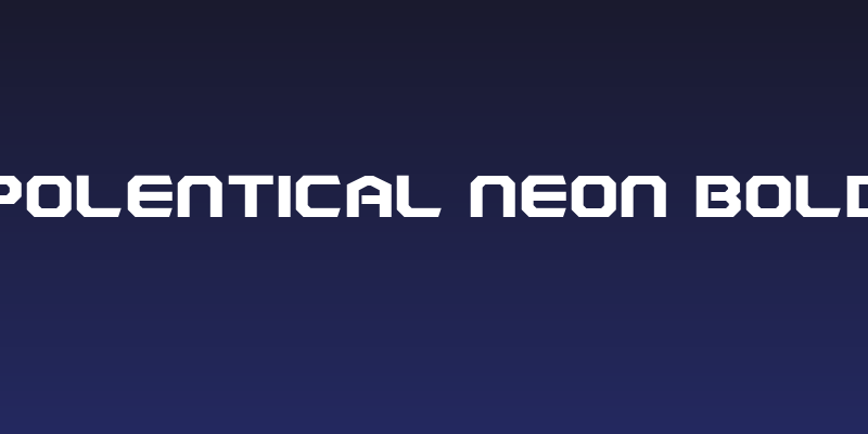 Polentical Neon Bold Social Header