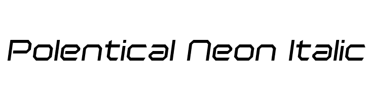 Polentical Neon Italic Font