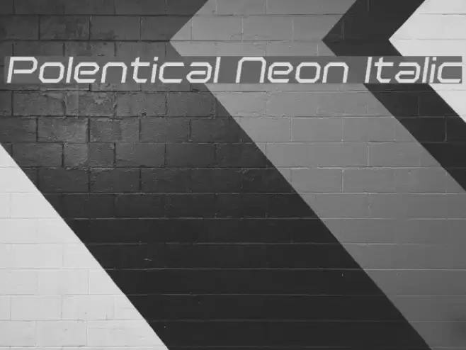 Polentical Neon Italic  examples