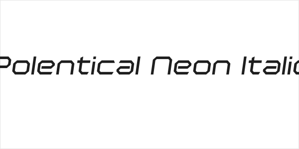 Polentical Neon Italic Logo