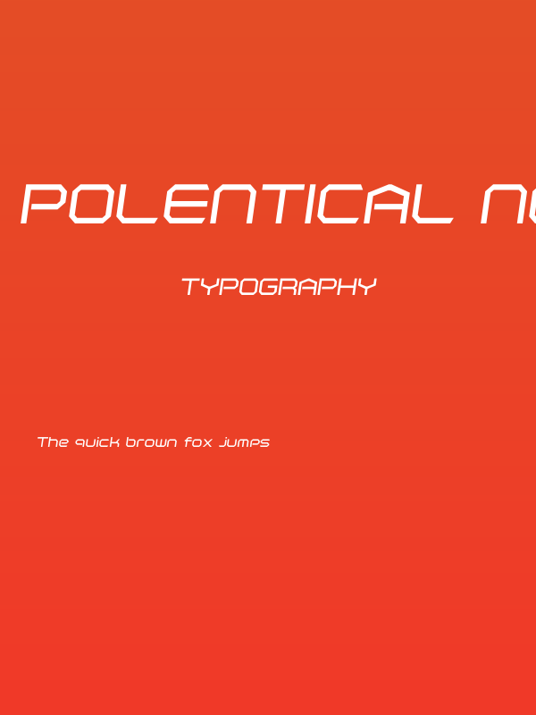 Polentical Neon Italic Poster